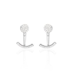 Bijoux D'oreilles Phybie Argent Blanc Oxyde De Zirconium