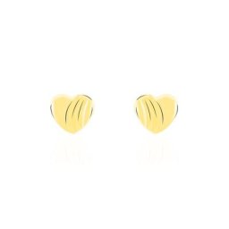 Boucles D'oreilles Puces Anne-maudae Cœurs Or Jaune