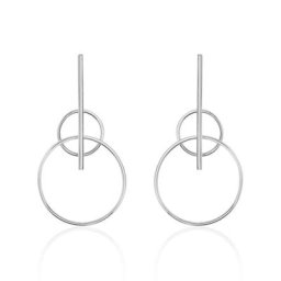 Boucles D'oreilles Pendantes Enissa Argent Blanc