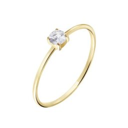 Solitaire Or Jaune Philys Oxyde De Zirconium