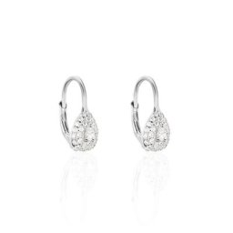 Boucles D'oreilles Pendantes Feyza Argent Blanc Oxyde De Zirconium