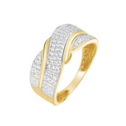 Bague Bandeau Or Jaune Oxyde De Zirconium