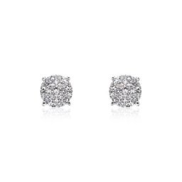Boucles D'oreilles Puces Or Jaune Trecia Diamants