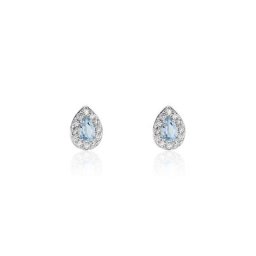 Boucles D'oreilles Puces Argent Blanc Tania Oxydes De Zirconium