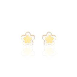Boucles D'oreilles Puces Cleomelia Fleur Or Jaune