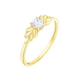Bague Solitaire Alexine Or Jaune Oxyde De Zirconium