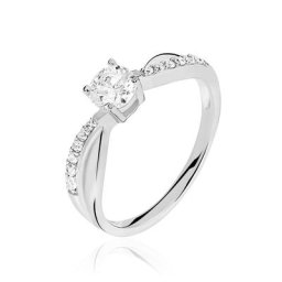 Bague Solitaire Doralicia Argent Blanc Oxyde De Zirconium