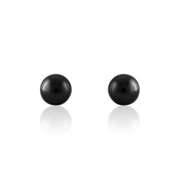 Boucles D'oreilles Puces Solene Argent Blanc Céramique