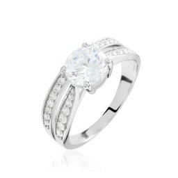 Solitaire Aarone Or Blanc Oxyde