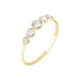 Bague Or Jaune Sabinus Oxydes De Zirconium