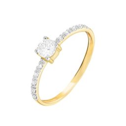 Bague Solitaire Servana Or Jaune Oxyde De Zirconium
