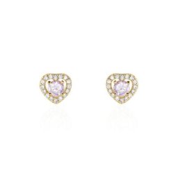 Boucles D'oreilles Puces Plaqué Or Jaune Alais Oxyde De Zirconium