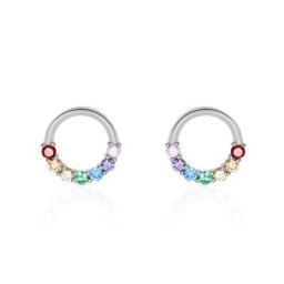 Boucles D'oreilles Puces Argent Blanc Giustino Oxydes De Zirconium