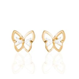 Boucles D'oreilles Pendantes Jelissa Plaqué Or Oxyde De Zirconium