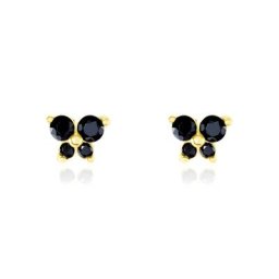 Boucles D'oreilles Puces Or Jaune Oxydes De Zirconium