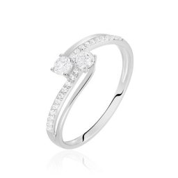 Bague Clarina Or Blanc Oxyde De Zirconium