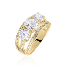 Bague Plaqué Or Jaune Anfisa Oxydes De Zirconium