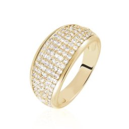 Bague Edenne Plaqué Or Jaune Oxyde De Zirconium