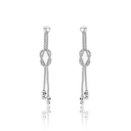 Boucles D'oreilles Pendantes Deauville Argent Blanc