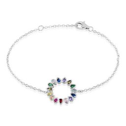 Bracelet Argent Blanc Ethem Oxydes De Zirconium Spinelles