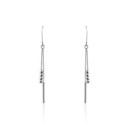 Boucles D'oreilles Pendantes Eucleia Argent Blanc