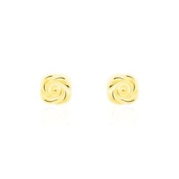 Boucles D'oreilles Puces Philine Fleur Or Jaune