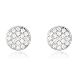 Boucles D'oreilles Puces Argent Blanc Victorin Oxydes De Zirconium