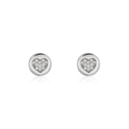 Boucles D'oreilles Puces Argent Blanc Chaker Oxydes De Zirconium