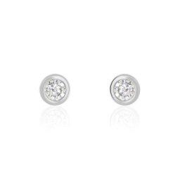 Boucles D'oreilles Pendantes Abha Argent Blanc Oxyde De Zirconium
