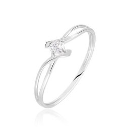 Bague Chamirame Or Blanc Oxyde De Zirconium