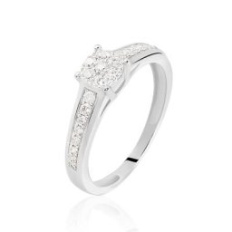 Bague Celia Or Blanc Diamant