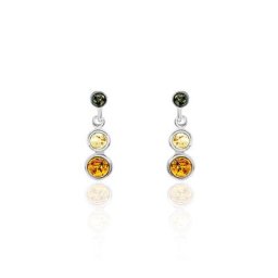 Boucles D'oreilles Argent Blanc Rosalie Ambres