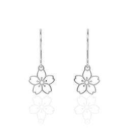 Boucles D'oreilles Pendantes Lucrezia Argent Blanc