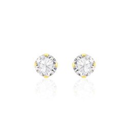 Boucles D'oreilles Puces Eddie Or Jaune Oxyde De Zirconium