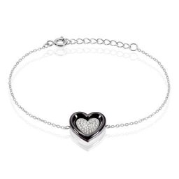 Bracelet Ana-paula Argent Blanc Céramique Et Oxyde De Zirconium