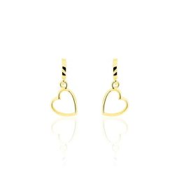 Boucles D'oreilles Pendantes Anne-maudae Pendantes Coeurs Or Jaune