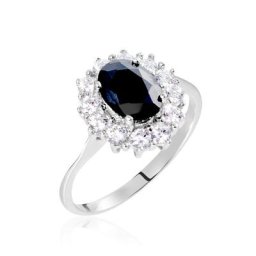 Bague Solitaire Gabor Argent Blanc Oxyde De Zirconium