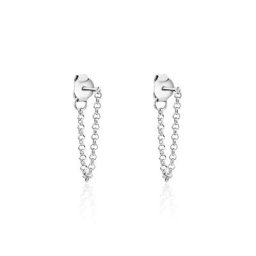 Boucles D'oreilles Pendantes Argent Leent