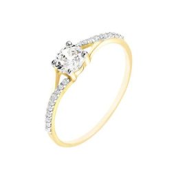 Bague Solitaire Jessa Or Jaune Oxyde De Zirconium