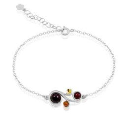 Bracelet Alexa Argent Blanc Ambre
