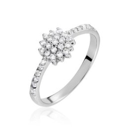 Bague Garoune Argent Blanc Oxyde De Zirconium