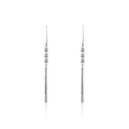 Boucles D'oreilles Pendantes Melodie Argent Blanc