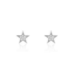 Boucles D'oreilles Puces Argent Blanc Katou Oxydes De Zirconium