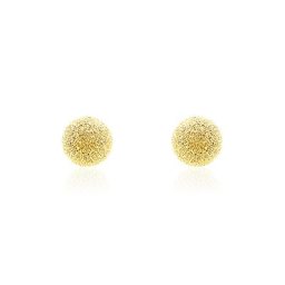 Boucles D'oreilles Puces Fidelia Boule Sablee Or Jaune