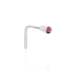 Piercing De Nez Fethi Serti Clos Or Blanc Oxyde De Zirconium