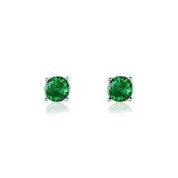 Boucles D'oreilles Puces Argent Blanc Dwight Oxydes De Zirconium