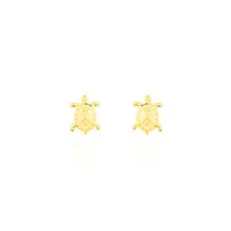 Boucles D'oreilles Puces Almahae Tortue Or Jaune