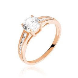 Bague Solitaire Arjuna Or Rose Oxyde De Zirconium