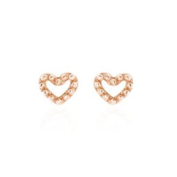 Boucles D'oreilles Puces Menel Argent Rose