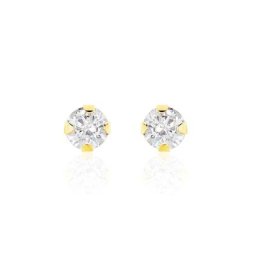 Boucles D'oreilles Puces Eddie Or Jaune Oxyde De Zirconium